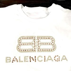 White rhinestones shirt NEW